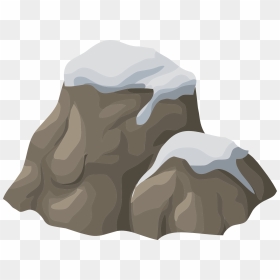 Rock Drawing Png - Rock With Snow Clip Art, Transparent Png - boulder png