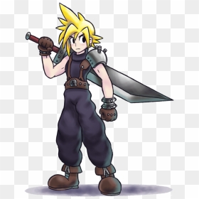 Cloud Strife Png Image Background - Mario And Luigi Rpg Smash, Transparent Png - cloud strife png