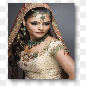 D1 - Asian Bridal Makeup, HD Png Download - indian wedding png