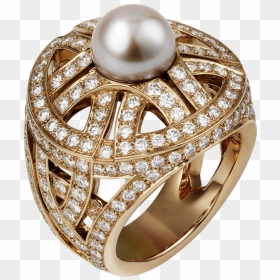 Gold Ring With Pearl Png Clipart - Jewelry Gold Ring Png, Transparent Png - pearl png