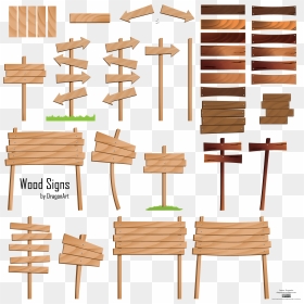 Wooden Road Signs Vector, HD Png Download - wooden sign png