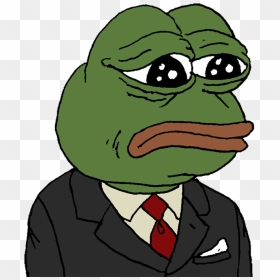 Sad Pepe Head Png - Pepe The Frog In A Suit, Transparent Png - feelsbadman png