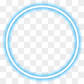 Circle Neon Blue Tumblr - Neon Wings Png For Picsart, Transparent Png - blue circle png