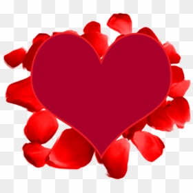 Red Petals Love Shape Png - Heart, Transparent Png - heart shape png