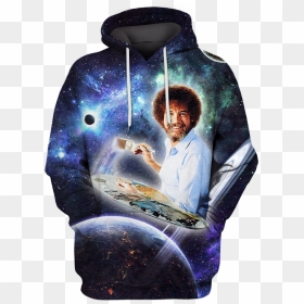 Load Image Into Gallery Viewer, 3d Bob Ross Painting - Galaxy Bob Ross Shirt, HD Png Download - bob ross png