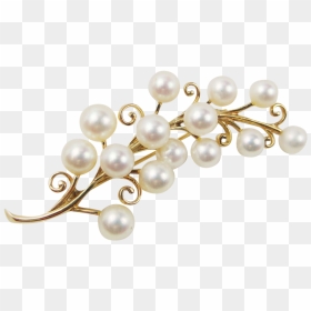 Pearl Brooch Png - Gold And Pearl Transparent Background, Png Download - pearl png