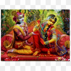 Krishna Lila Radha Holi Hq Image Free Png Clipart - Radha Krishna Playing Holi, Transparent Png - bansuri png