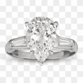 Pear-cut Golconda Diamond Ring, - Ring, HD Png Download - wedding ring png