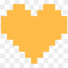 Pixel Heart Png Yellow - 8 Bit Heart Png, Transparent Png - pixel heart png