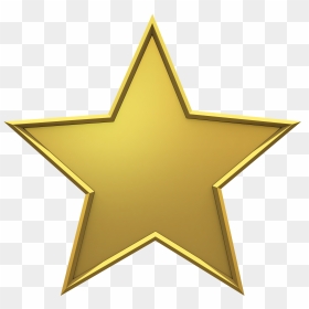 Hollywood Gold Star - Transparent Background Golden Star, HD Png Download - gold stars png