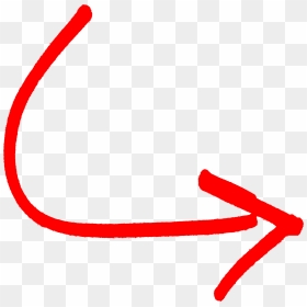 Curved Drawn Arrow Png, Transparent Png - hand drawn arrow png