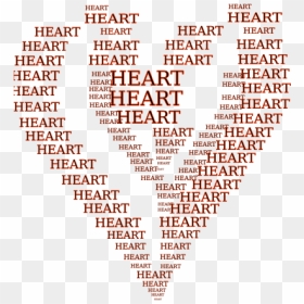 Heart Shape Outlined With Words Vector Image - Heart, HD Png Download - heart shape png