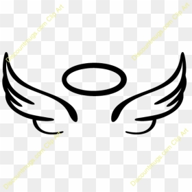 Angel Vector Angle Wing - Simple Angel Wings Clipart, HD Png Download - angel halo png