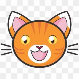 Banner Free Library Png Face Orange - Transparent Cat Face Clipart, Png Download - cat face png