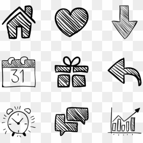 Social Media Hand Drawn 160 Free Icons - Hand Drawn Icon Png, Transparent Png - hand drawn arrow png