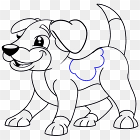 Transparent Cartoon Dog Bone Png - Puppy Cartoon Dog Drawing, Png Download - dog bone png
