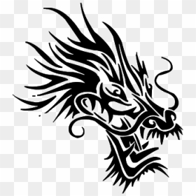 Chinese Dragon Silhouette White Dragon - Black Dragons E Sports, HD Png Download - chinese dragon png