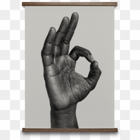 Realistic Ok Hand Drawing, HD Png Download - ok hand png