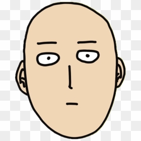 Saitama Face Png - One Punch Man Face Png, Transparent Png - one punch man png