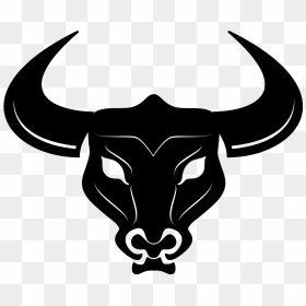 Cattle Bull Horn Clip - Bull Head Vector, HD Png Download - horns png