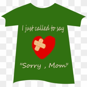 Tshirt Sorry Mom - T-shirt, HD Png Download - mom png