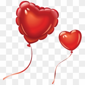 Red Heart Shape Balloon Clipart, HD Png Download - heart shape png