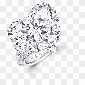 Graff Heart Diamond Ring, HD Png Download - heart shape png