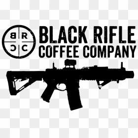 Brcc Logo With Rifle Black Transparent - Black Rifle Coffee Png, Png Download - rifle png