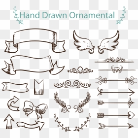 Arrow Ornament Png, Transparent Png - hand drawn arrow png