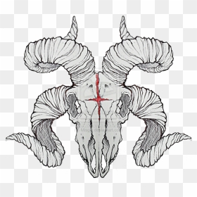 Thumb Image - Demon Goat Skull Tattoo, HD Png Download - horns png