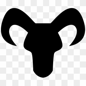 Capricorn Astrological Sign Of Head Black Silhouette - Capricorn Head Png, Transparent Png - horns png