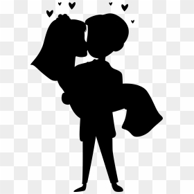 Wedding Love Couple Silhouettes Clip Art - Couple Clipart Png, Transparent Png - couple png