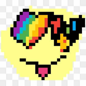 Emoji Rainbow Loving Face - Pokeball Pixel Art Transparent, HD Png Download - pixel heart png