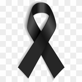 Black Ribbon Awareness Ribbon Mourning White Ribbon - Black Ribbon Rip Sign, HD Png Download - black ribbon png