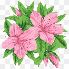 Flowers Clip Art Realistic, HD Png Download - pink flowers png