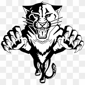 Florida Panthers Logo Black And White - Panther Logo Png, Transparent Png - panthers logo png