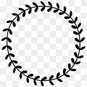 Border Frame Leaves Vines Wreath Circle Round Border - Wreath Border Clipart, HD Png Download - circle border png