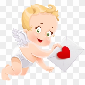 Transparent Cupid Love Angel Cartoon For Valentines - Illustration, HD Png Download - cupid png