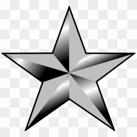 Army Star Clipart - Brigadier General Rank, HD Png Download - white stars png