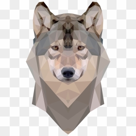 Vector Triangles Wolf - Dog, HD Png Download - wolf head png