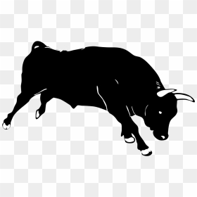 Cow Transparent Bull - Bull Silhouette Transparent, HD Png Download - bull png