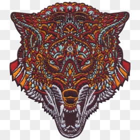 Embroidered Patch , Png Download - Motif, Transparent Png - wolf head png