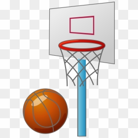 Cartoon Basketball Backboard Basketball Court - Cartoon Basketball Court Png, Transparent Png - basketball hoop png
