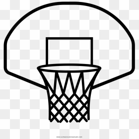 Excellent Basketball Hoop Coloring Page Design Ideas - Easy Basketball Hoop Drawing, HD Png Download - basketball hoop png