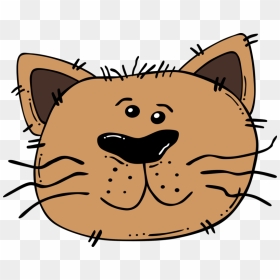 Cartoon Cat Face - Transparent Clipart Cat Face, HD Png Download - cat face png