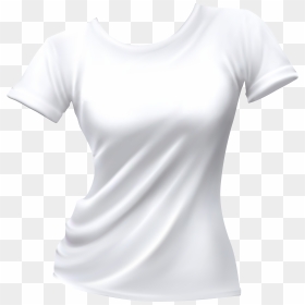 Female T Shirt White Png Clip Art, Transparent Png - t-shirt png