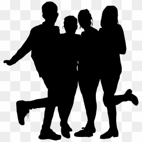 Posing Silhouette, HD Png Download - group of people png