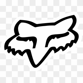 Fox Racing Logo, Head, White-black - Fox Racing Logo Svg, HD Png Download - head png