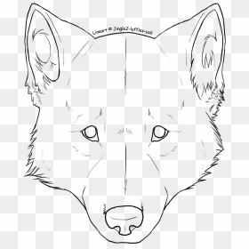 Freeuse Stock Free Wolf Head Lineart - Face Wolf Drawing Reference, HD Png Download - wolf head png