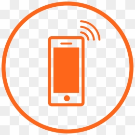 Transparent Cell Icon Png - Orange Cell Phone Icon Png, Png Download - cell phone icon png